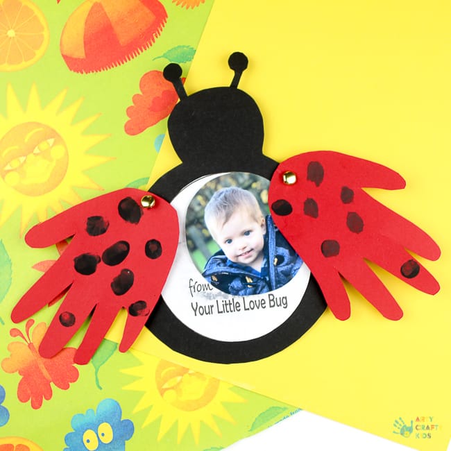 Arty Crafty Kids | Valentines Crafts for Kids | How to make a Love Bug Handprint Card for Valentine's Day