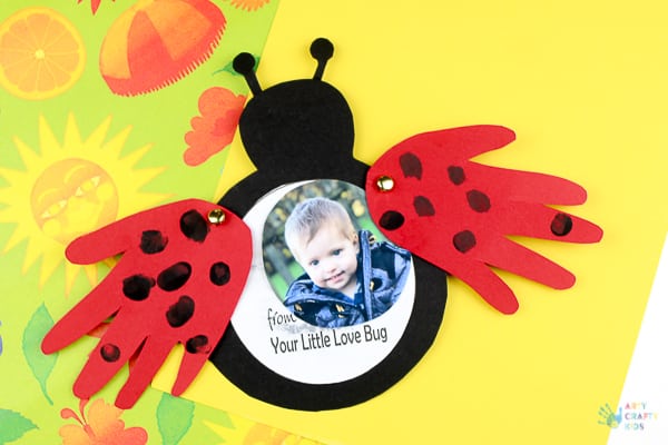 Arty Crafty Kids | Valentines Crafts for Kids | How to make a Love Bug Handprint Card for Valentine's Day