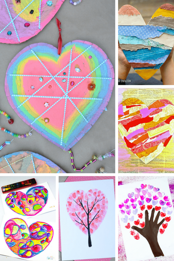 Black Glue Heart Art Project - Red Ted Art - Kids Crafts