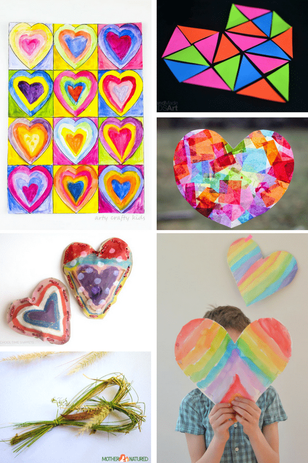 Arty Crafty Kids | Art for Kids | Valentines Heart Art Projects for kids #valentinesday #hearts #kidsart