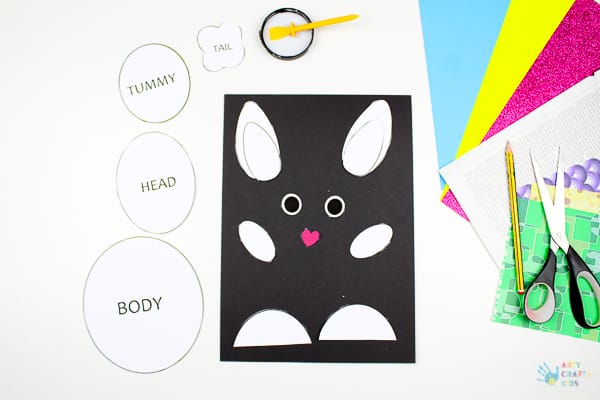 Arty Crafty Kids | Art Ideas for Kids | Paper Bunny Craft for Kids - using the template providing, kids can create a cute bunny using recycled paper. A great craft idea for Spring and Easter #eastercraftforkids #springcraftsforkids #kidscrafts #craftsforkids #eastercrafts