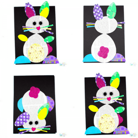 Arty Crafty Kids | Art Ideas for Kids | Paper Bunny Craft for Kids - using the template providing, kids can create a cute bunny using recycled paper. A great craft idea for Spring and Easter #eastercraftforkids #springcraftsforkids #kidscrafts #craftsforkids #eastercrafts