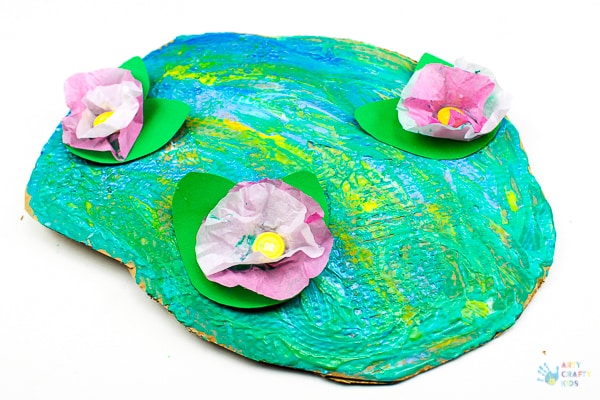 Arty Crafty Kids | Art for Kids | Claude Monet Water Lilies Art Project for Kids #famousartists #kidsart #artforkids #monetforkids