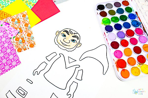 Arty Crafty Kids | Art ideas for Kids | Sherlock Gnomes Pop Art - a fun and creative pop art idea for kids, featuring the characters of #sherlockgnomes #sponsored #kidsart #freetemplate