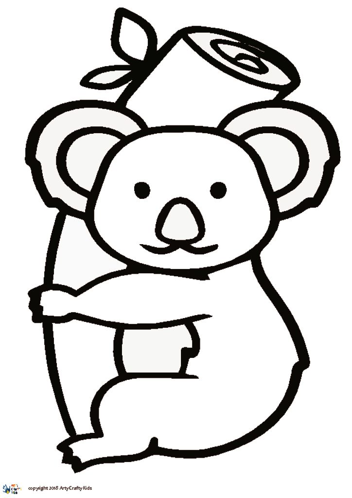 Download Koala Outline | Arty Crafty Kids