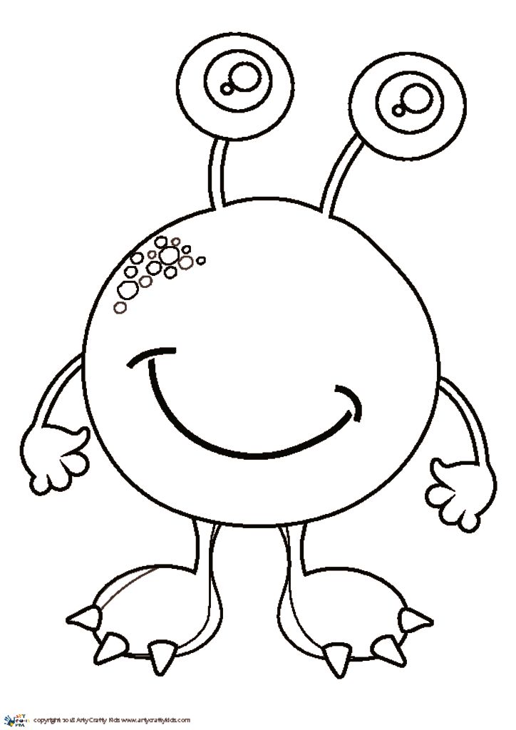 Monster Outline 2 Arty Crafty Kids