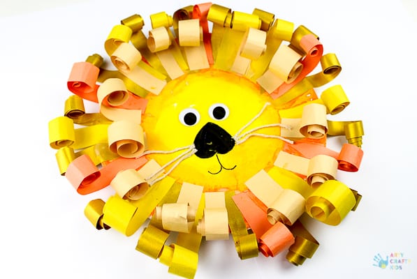 Arty Crafty Kids | Craft | Curly Paper Plate Lion Craft