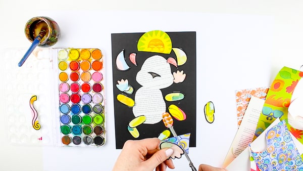 Arty Crafty Kids | Art | Monkey Paper Art for Kids - A fun cut, stick and assemble craft for kids. With the aide of our template, kids can create interchangable monkeym adding personality to their art #kidsart #artforkids #templates #craftideasforkids #craftsforkids #kidscrafts #papercrafts