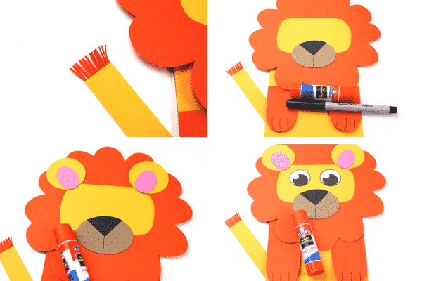 Arty Crafty Kids | Craft Ideas for Kids | Paper Bag Lion Puppet - A fun and interactive lion craft for kids. Great for story telling and imaginative play #kidscraft #craftideasdforkids #funcraftsforkids #animalcrafts