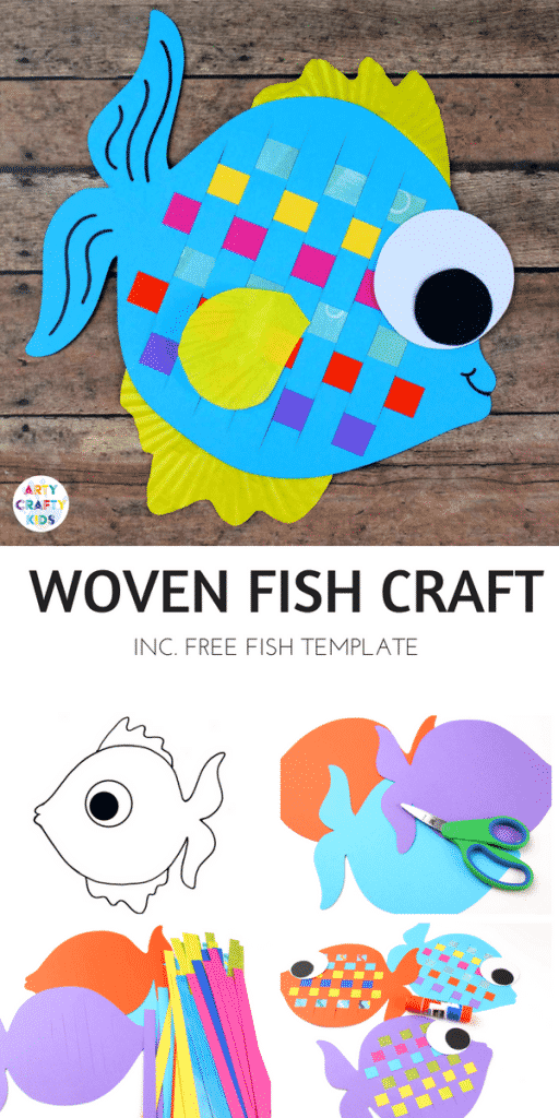 Arty Crafty Kids | Craft | Easy Woven Fish Craft | A fabulous fish craft, with a woven element that adds colour and is great for building fine motor skills. The perfect kids crafts for an Under the Sea unit! #underthesea #easycrafts #kidscrafts #fishcrafts