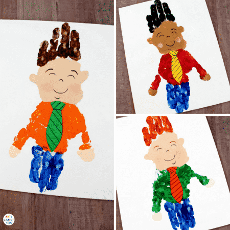 Arty Crafty Kids | Handprint Art for Kids | Hanprint Fathers Day Art #fathersday #fathersdayprojectsforkids #fathersdaycardsforkids #kidsfathersdayart #kidsfathersdaycraft