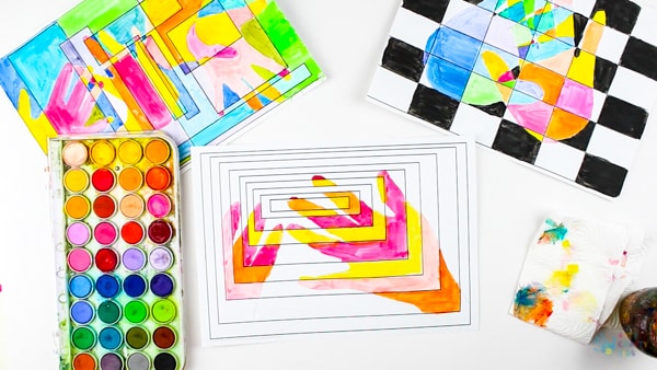 Arty Crafty Kids | Art Ideas for Kids | Cool Handprint Art, exploring warm and cool shades. Great for basic colour-mixing! #artforkids #kidsart #artclass