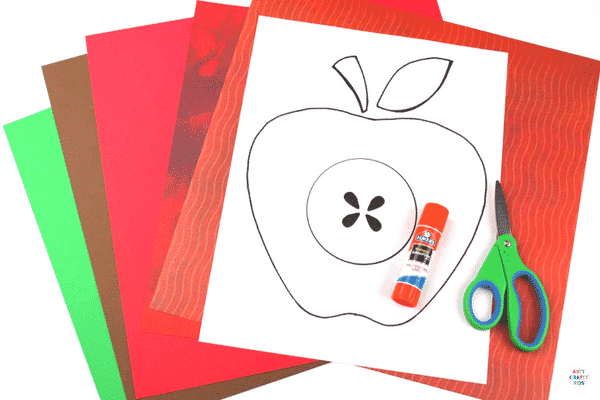 Arty Crafty Kids - Craft Ideas for Kids - Paper Apple Weaving Craft for Kids - A sweet Apple kids craft to kickstart the new school term and the beginning of Autumn. Great for developing fine motor skills and for little hands to learn basic weaving techniques #kidscraft #applecraft #craftsforkids #papercraft