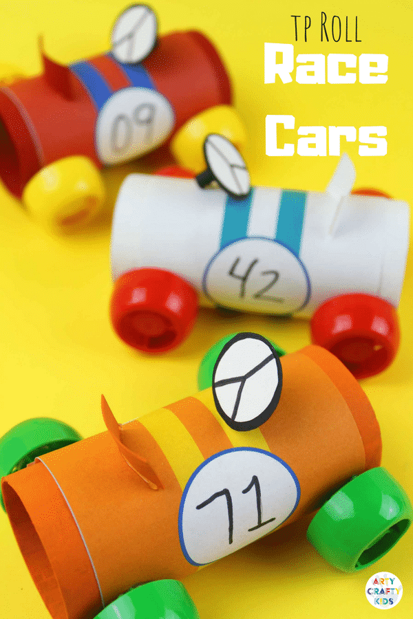 Paper Tube Racing Cars - Craft Ideas for Kids - A cool car craft for kids using the humble toilet tube! #kidscraft