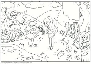 thumbnail of Fairy Land Colouring Page