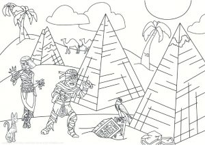thumbnail of Mummy Colouring Page