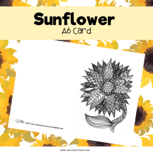 Sunflower A6 Card