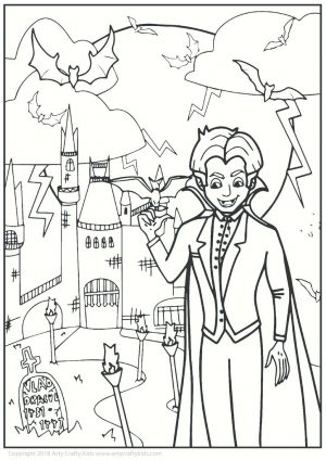 thumbnail of Vampire Colouring Page