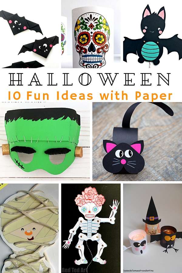 Arty Crafty Kids - Fun Paper Halloween Crafts for Kids #halloweencraft #kidscrafts #halloween #papercrafts