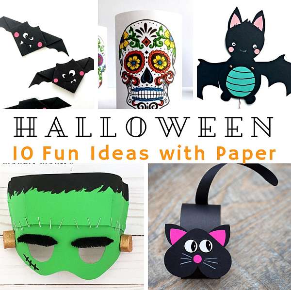 Arty Crafty Kids - Fun Paper Halloween Crafts for Kids #halloweencraft #kidscrafts #halloween #papercrafts