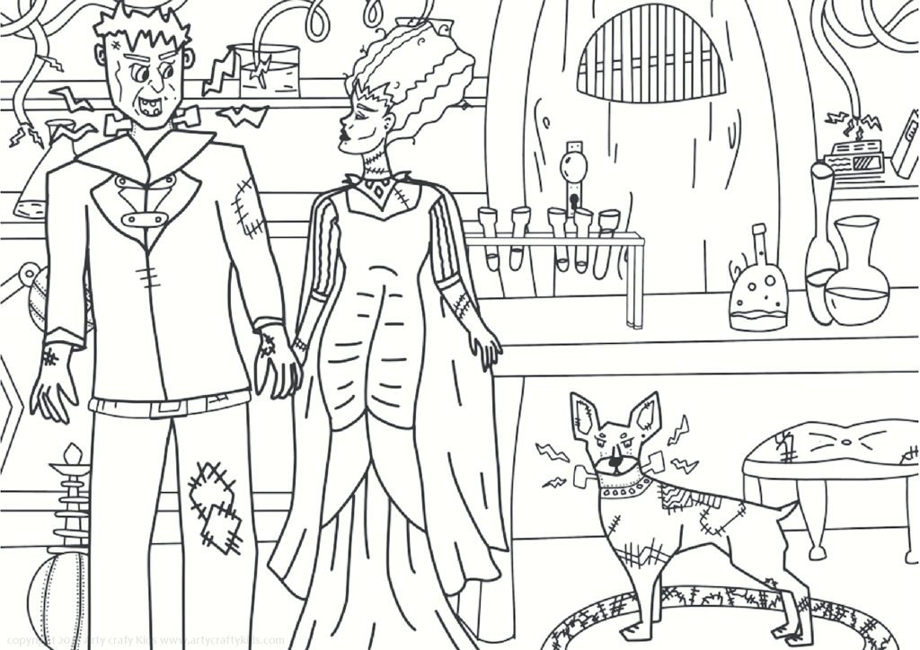 Mr and Mrs Frankenstein - Arty Crafty Kids
