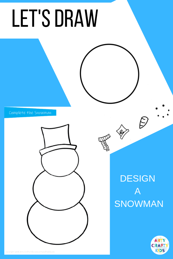 Arty Crafty Kids | Printable Snowman Activities - Download Snowman Colouring Pages, drawing prompts and craft templates from the Arty Crafty Kids Club! #printable #downloads #wintercrafts #christmascrafts #kidscrafts