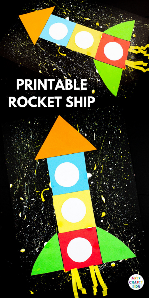 Simple & Fun Rocket Craft For Kids [Free Template]