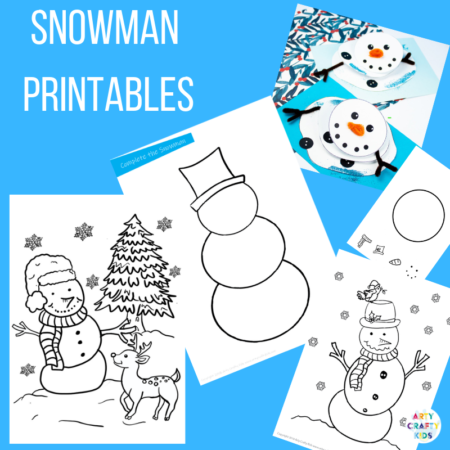 Arty Crafty Kids | Printable Snowman Activities - Download Snowman Colouring Pages, drawing prompts and craft templates from the Arty Crafty Kids Club! #printable #downloads #wintercrafts #christmascrafts #kidscrafts