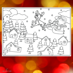 Santa and Rudolph Flying