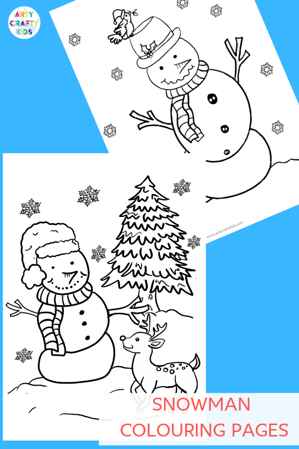 Arty Crafty Kids | Printable Snowman Activities - Download Snowman Colouring Pages, drawing prompts and craft templates from the Arty Crafty Kids Club! #printable #downloads #wintercrafts #christmascrafts #kidscrafts