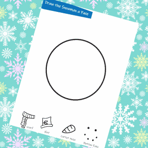 Draw the Snowman a Face Drawing Prompt