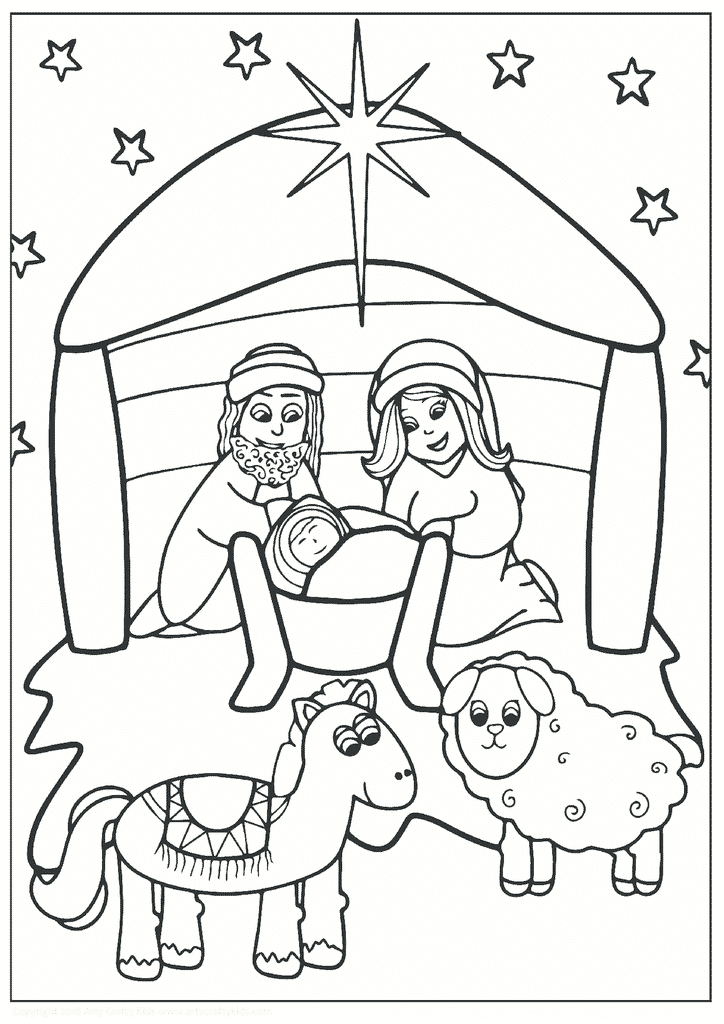 Download Nativity Scene Colouring Page | Arty Crafty Kids