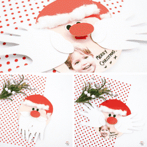 Santa Handprint Christmas Card