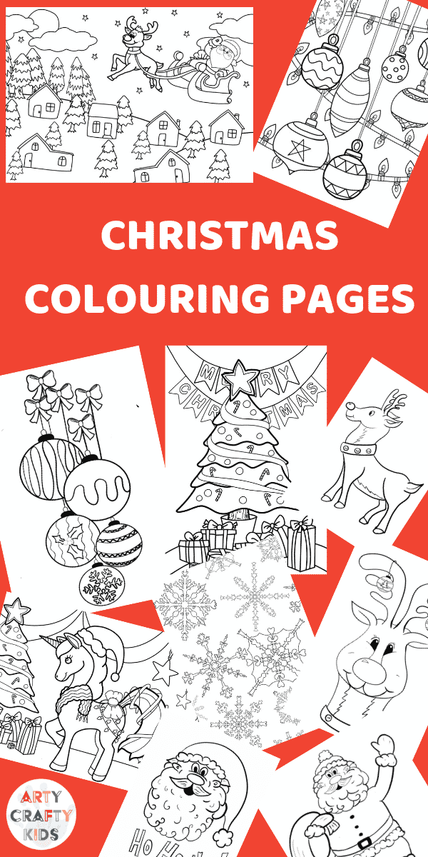 Arty Crafty Kids | Children's Christmas Colouring Pages #printable #kidscolouring #coloringpages