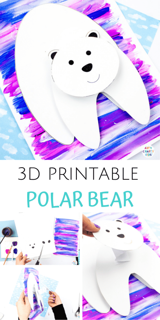 Learn how to make a 3D Polar Bear: Whether you’re looking for a winter-themed craft, or one to support a Winter school project, this cheerful friendly polar bear is guaranteed to bring a smile to children’s faces. And it’s a great way to demonstrate that there are different ways to create depth! Kids will love building the bear’s body up and watching him grow – then making him pop even more with a colorful, contrasting textured background.