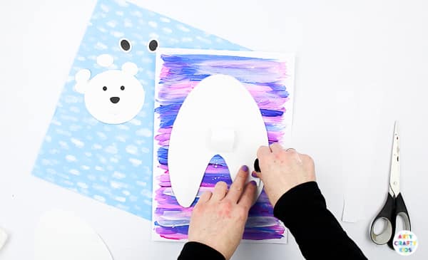 Arty Crafty Kids | 3D Polar Bear Winter Craft for kids! Challenge creativity with this playful and fun Printable Polar Bear Craft that wobbles and bounces #kidscrafts #wintercrafts #printable #templates #template #preschoool #earlyyears