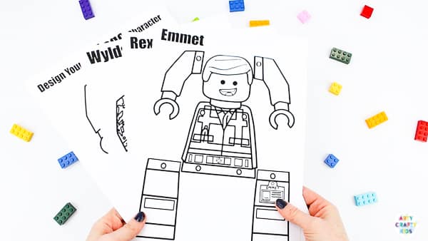 Arty Crafty Kids | Lego Movie Printable Character Puppets.  A fun interactive Lego Craft for kids - just in time for the second instalment of The Lego Movie. Download and print our free Lego puppet bundle to create your favourite character. Kids can even have a go at designing their own or recreating another from the Lego Movie 2 #ad #TheLEGOMovie2