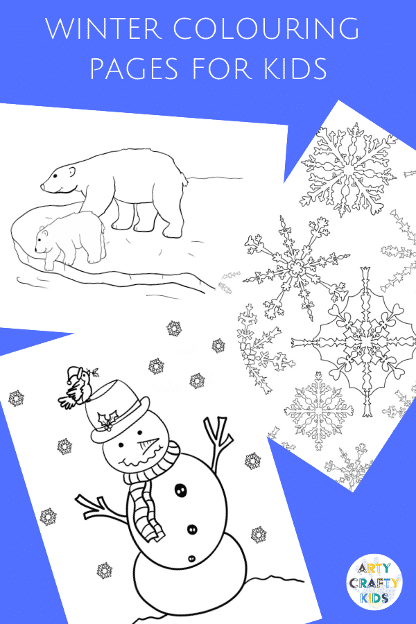 Arty Crafty Kids | A playful collection of Winter Colouring Pages for Kids! #kidscolouring #colouringpages #printables #artycraftykids