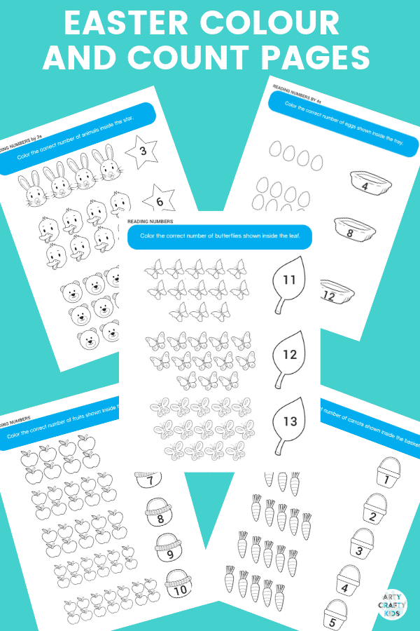 Arty Crafty Kids | The Easter Colouring and Activity Book. This printable 25 page NO-PREP Easter Activity Booklet will have your Arty Crafty Kids colouring, counting and practising their tracing skills.