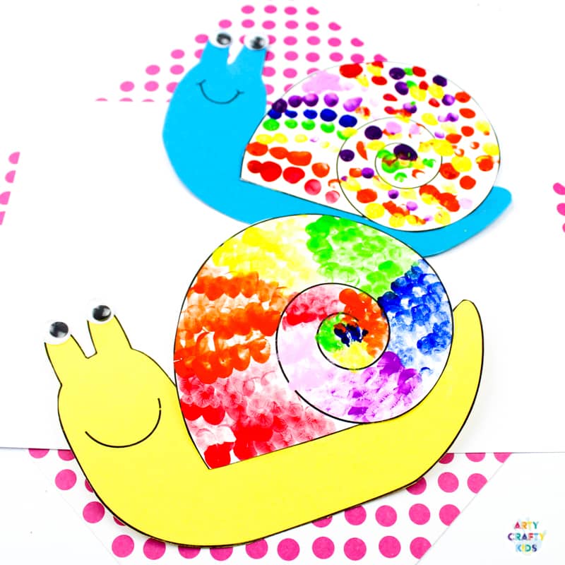 Minibeast Fingerprint Snail Craft | Arty Crafty Kids
