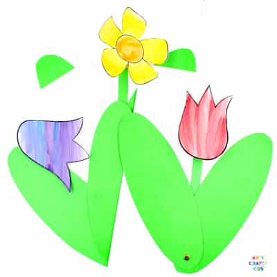 Arty Crafty Kids | 3D Spring Flower Craft for Kids. Using our printable templates, create a Spring Flower that pops from the page! A fun and engaging craft for kids #artycraftykids