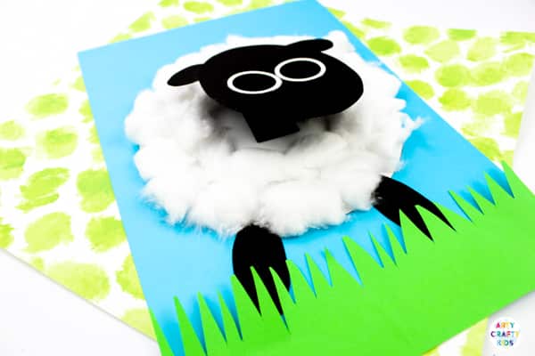 Arty Crafty Kids | 3D Spring Lamb Craft for Kids to make. A fun, playful craft idea for Easter and Spring. Simply download the lamb template to get started! #artycraftykids