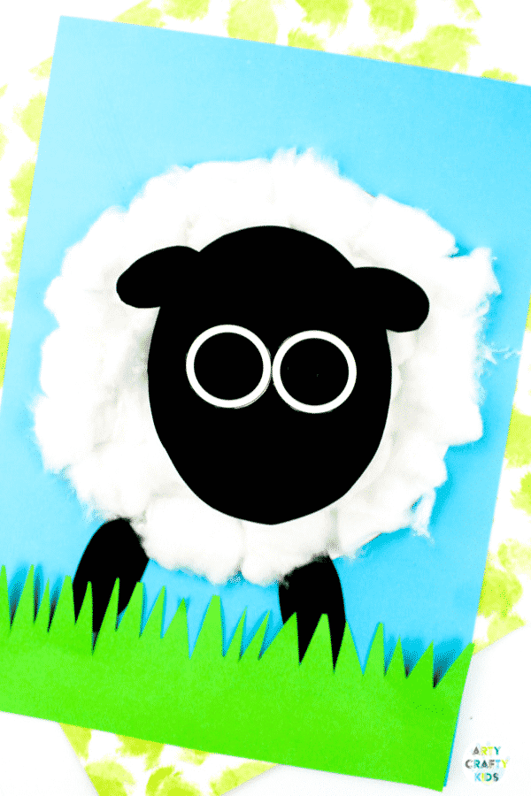 Arty Crafty Kids | 3D Spring Lamb Craft for Kids to make. A fun, playful craft idea for Easter and Spring. Simply download the lamb template to get started! #artycraftykids
