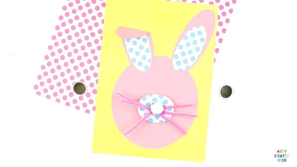 Arty Crafty Kids | Bobble Nose Paper Easter Bunny Craft for kids to make. A sweet and simple Bunny Spring or Easter Craft for Kids with a printable bunny template @artycraftykids