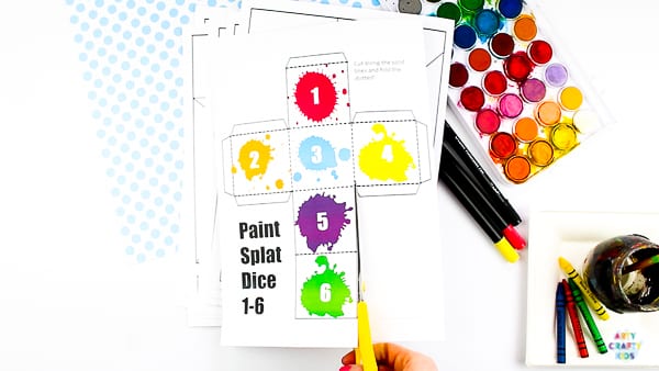 Arty Crafty Kids | Paint Splat Printable Dice