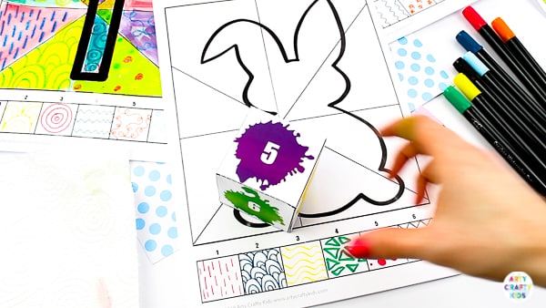 Arty Crafty Kids | Roll the Dice, Draw & Colour Kids Easter Activity - A fun, engaging and creative art idea for kids, with a choice of 5 Printable Easter Templates.