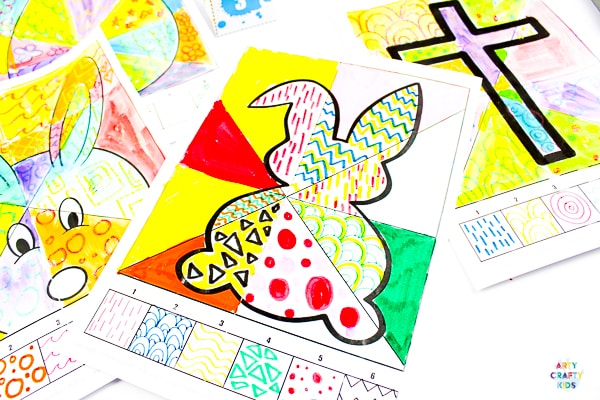 Arty Crafty Kids | Roll the Dice, Draw & Colour Kids Easter Activity - A fun, engaging and creative art idea for kids, with a choice of 5 Printable Easter Templates.