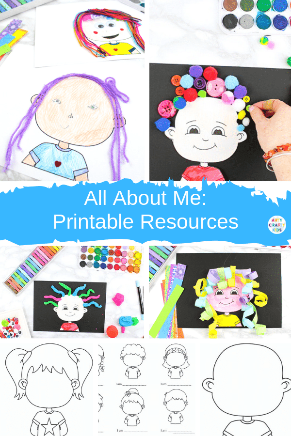 The All About Me book is filled with fun drawing activities for kids that focuses on self portraiture, emotions, drawing facial features, clothing design and crazy hair play. The book consists of 7 printable templates to be used at home or within lesson plans.
