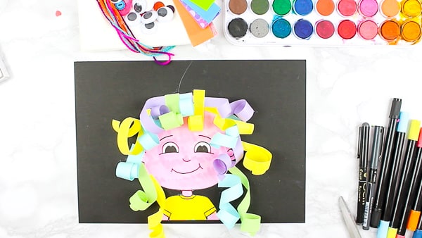 All About Me Crazy Hair Play - A fun printable template for encouraging preschoolers to play with loose parts and play dough to create crazy hair!