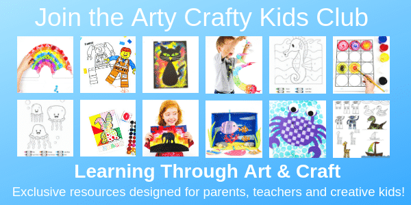 Join the Arty Crafty Kids members area to access exclusive art and craft templates, and resources designed for parents, teachers and creative kids!